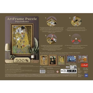 Trefl 37542 - A csók, Klimt - 500 db-os puzzle kerettel