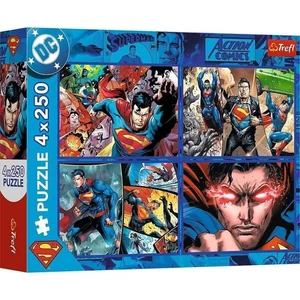 Trefl 13340 - A bátor Superman - 4 x 250 db-os puzzle