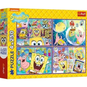 Trefl 13342 - Spongyabob különös világa - 4 x 250 db-os puzzle