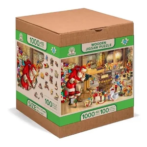 Wooden City 1010 db-os fa puzzle - A Mikulás műhelye (NB1010-0049-XL)