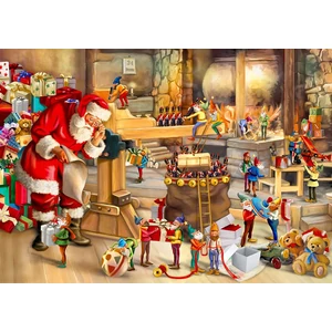 Wooden City 1010 db-os fa puzzle - A Mikulás műhelye (NB1010-0049-XL)