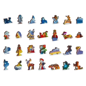 Wooden City 1010 db-os fa puzzle - A Mikulás örömteli utazása (NB0802-XL)