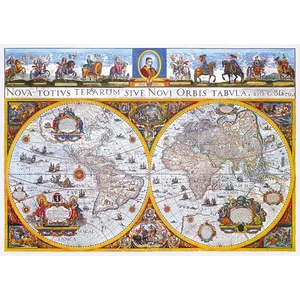 Wooden City 1010 db-os fa puzzle - Antik térkép (NB1010-0102-XL)