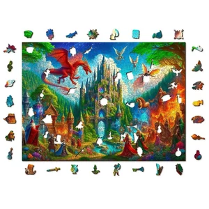 Wooden City 1010 db-os fa puzzle - Fantázia kastély (NB0811-XL)