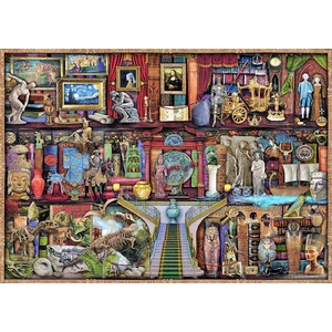 Wooden City 1010 db-os fa puzzle - Múzeumi könyvespolc (NB1010-0136-XL)