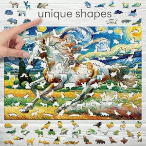 Wooden City 1010 db-os fa puzzle - Vágtázó ló (NB0806-XL)