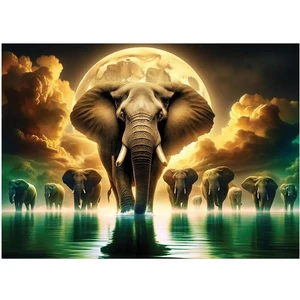 Wooden City 2000 db-os fa puzzle - Elefántok álmai (EX2000-0034-XXL)