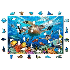 Wooden City 505 db-os fa puzzle - Élet az óceán mélyén (NB505-0105-L)