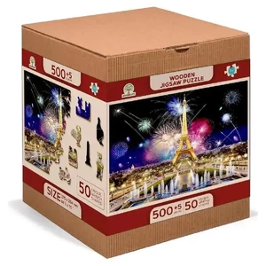 Wooden City 505 db-os fa puzzle - Párizs éjszaka (NB505-0019-L)