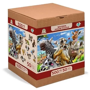 Wooden City 505 db-os fa puzzle - Üdvözöljük Afrikában (NB505-0017-L)