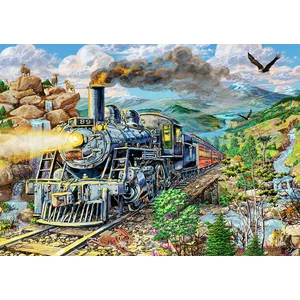 Wooden City 505 db-os fa puzzle - Vasút (NB505-0055-L)