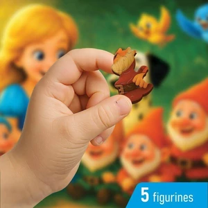 Wooden City CH99128-MH - A hercegnő és a törpék - 40 db-os fa puzzle