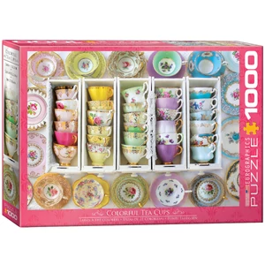 EuroGraphics 6000-5342 - Colorful Tea Cups - 1000 db-os puzzle