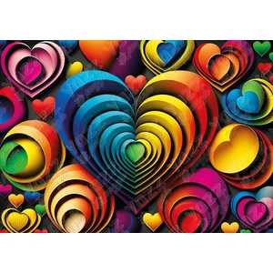 Yazz 3831 - Colorful Heart - 1000 db-os puzzle