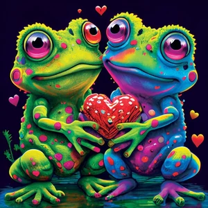 Yazz 3834 - Frogs In Love - 1023 db-os puzzle