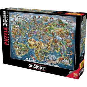 Anatolian 4923 - Wonderful World Map - 3000 db-os puzzle
