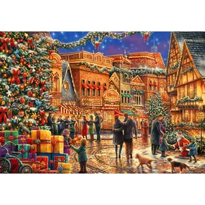 Bluebird 90349 - Christmas at the Town Square - 1000 db-os puzzle