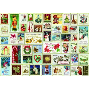 Bluebird 90277 - Christmas Stamps - 1000 db-os puzzle