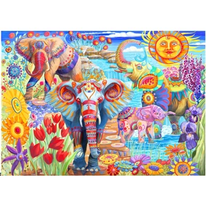 Bluebird 2000 db-os puzzle - Elephants in the Garden (90015)