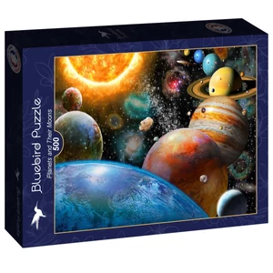 Bluebird 90114 - Planets and Their Moons - 500 db-os puzzle