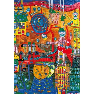 Bluebird Art by 60064 - Hundertwasser - The 30 Days Fax Painting - 1000 db-os puzzle