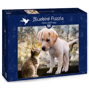 Bluebird puzzle 70004 - Kitten and Puppy - 500 db-os puzzle