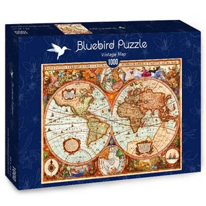Bluebird 70329 - Vintage Map - 1000 db-os puzzle
