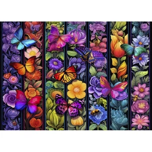 Bluebird 500 db-os puzzle - Flowers and Flyers (90595)