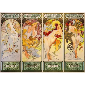 Bluebird Art by 60056 - Mucha - Four Seasons, 1900 - 1000 db-os puzzle