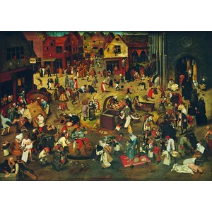 Bluebird 60125 - Pieter Bruegel the Elder - The Fight Between Carnival and Lent, 1559 - 1000 db-os Art by puzzle