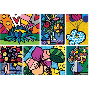 Bluebird 90023 Romero Britto - Collage: Flowers - 2000 db-os puzzle