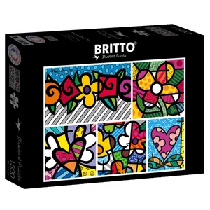 Bluebird 90020 Romero Britto - Collage: Hearts and Flowers - 1500 db-os puzzle