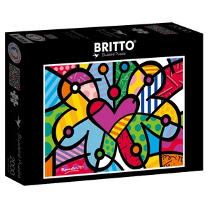 Bluebird 90025 Romero Britto - Heart butterfly - 2000 db-os puzzle