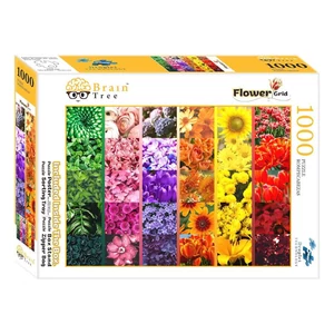 Brain Tree 2102092 - Flower grid - 1000 db-os puzzle