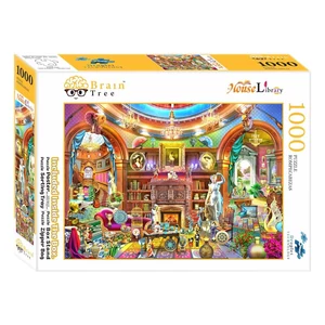 Brain Tree 2102116 - House library - 1000 db-os puzzle