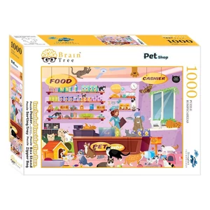 Brain Tree 2102066 - Petshop - 1000 db-os puzzle