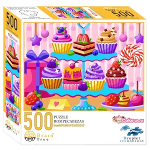 Brain Tree 2202002 - Cake World  - 500 db-os puzzle