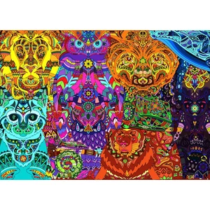 Brain Tree 2202010 - Tribal Animals  - 500 db-os puzzle