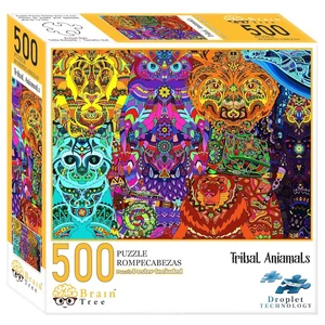Brain Tree 2202010 - Tribal Animals  - 500 db-os puzzle