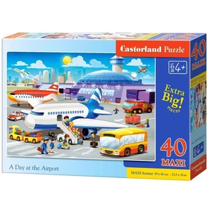 Castorland B-040223 - Egy nap a repülőtéren - 40 db-os Maxi puzzle