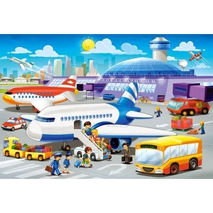 Castorland B-040223 - Egy nap a repülőtéren - 40 db-os Maxi puzzle