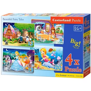 Castorland B-041008 - Gyönyörű tündérmesék - 4 az 1-ben (8, 12, 15, 20 db-os) puzzle