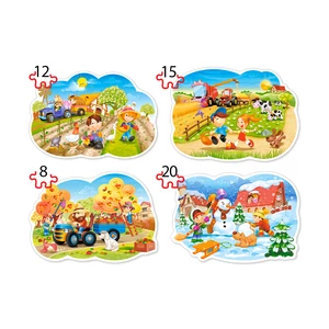 Castorland B-043019 - Négy évszak - 4 az 1-ben (8, 12, 15, 20 db-os) puzzle