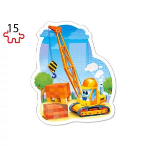 Castorland B-043040 - Munkagépek  - 4 az 1-ben (8, 12, 15, 20 db-os) puzzle