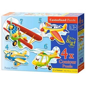 Castorland B-04447 - Sziluett puzzle  - Mókás repülők - 4,5,6,7 db-os puzzle