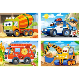 Castorland C-08521-BP - Járművek - 54 db-os Mini puzzle