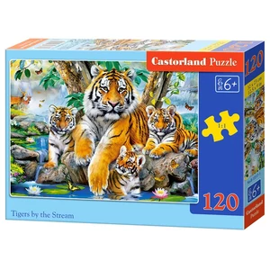 Castorland B-13517 - Tigrisek a forrásnál - 120 db-os puzzle