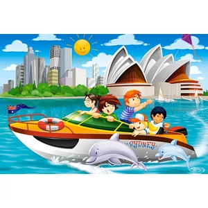 Castorland C-08521-P - Földön, Vízen, Levegőben - 54 db-os Mini puzzle