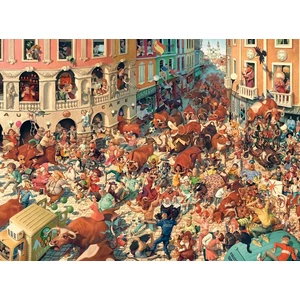 Castorland 3000 db-os Art Collection puzzle - Bikafuttatás Pampelunában (C-300648)