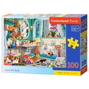 Castorland 100 db-os puzzle - Crazy Pet Bath (B-111251)